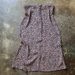 Reformation Leopard Print Bea Midi Skirt 4P